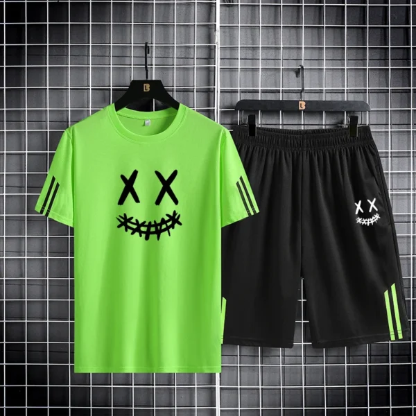 Conjunto esportivo estampado rosto sorridente - Imagem 4