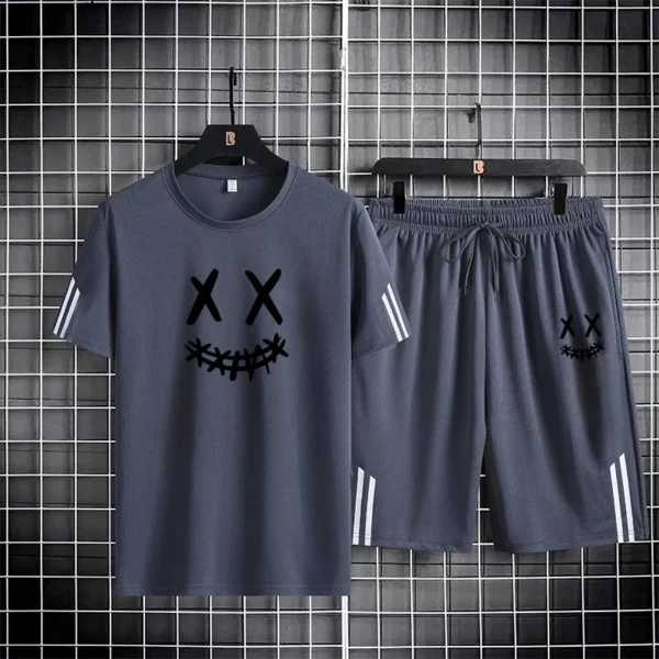 Conjunto esportivo estampado rosto sorridente - Imagem 5