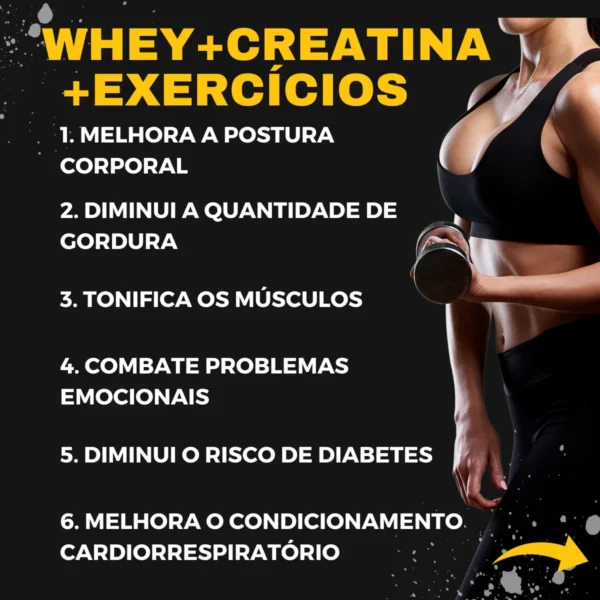WHEY Gourmet 3w Sabor Morango Com Beta alanina Ganhe, Brinde 1 Creatina - Imagem 5