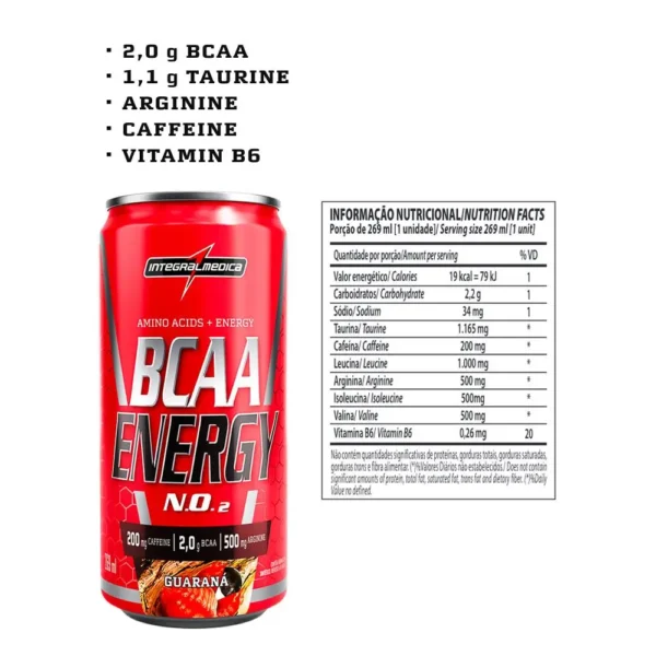 BCAA Energy RTD 6 und Integralmedica - Imagem 2