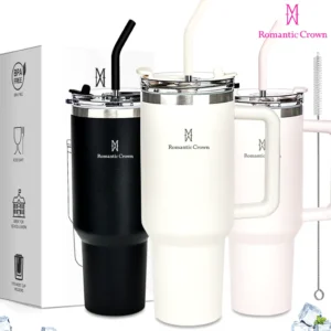 Copo Térmico CROWN 1.2L com Alça e Canudo - Inox