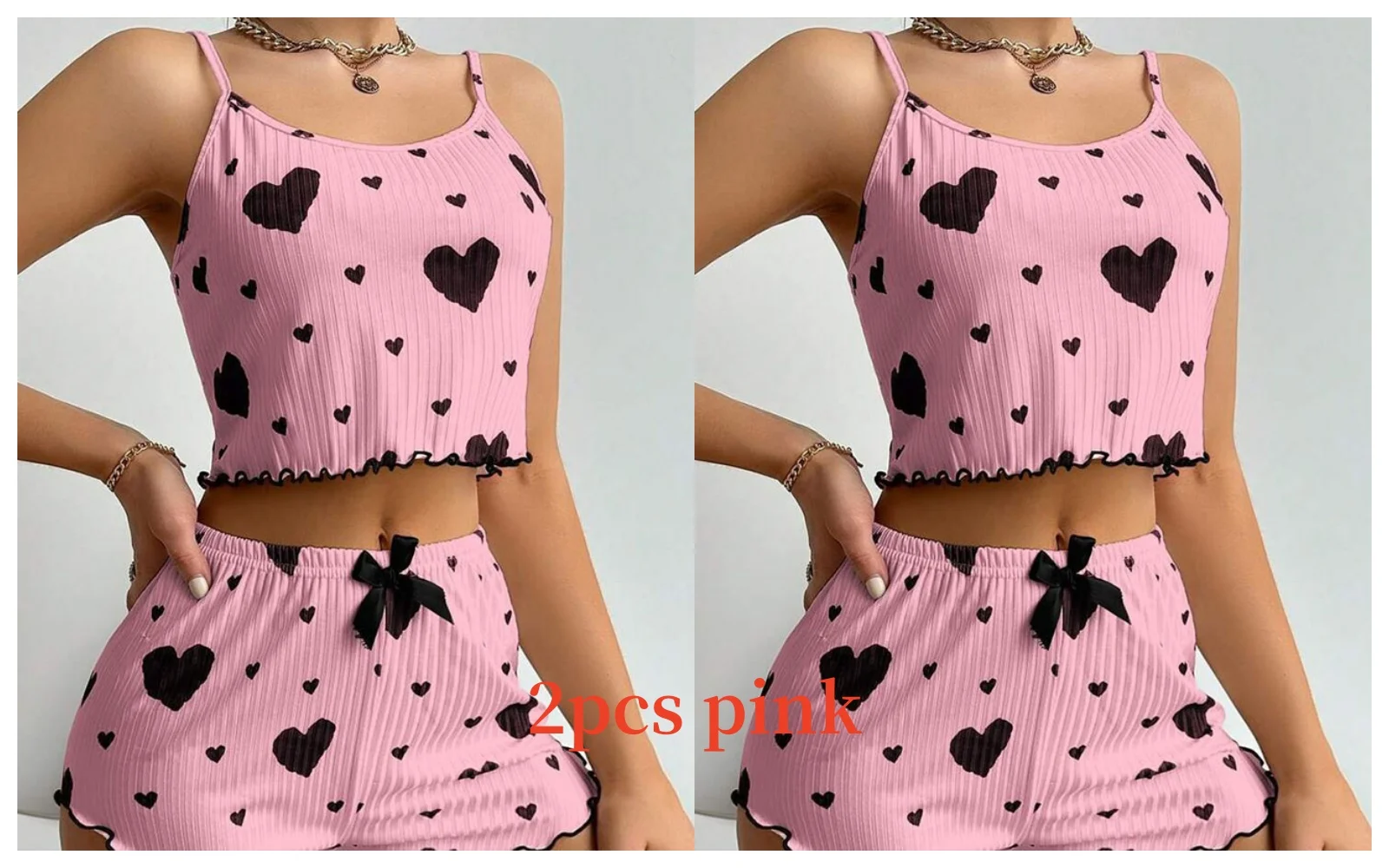 Conjunto de pijama 2 peças feito com tecido suave, ajuste e estilo com muito conforto. - Imagem 12