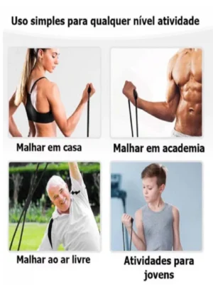 Elástico para exercícios treino Ombro Braço Glúteos