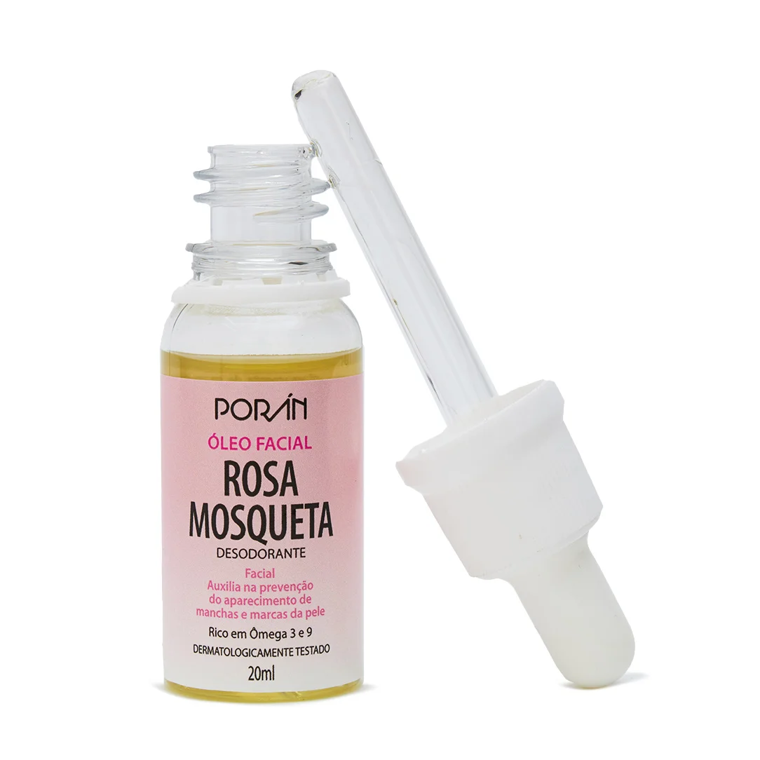 Óleo Facial Rosa Mosqueta Vegano Porán 20ml - Imagem 2