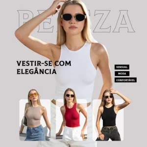 Regata de tricô canelado