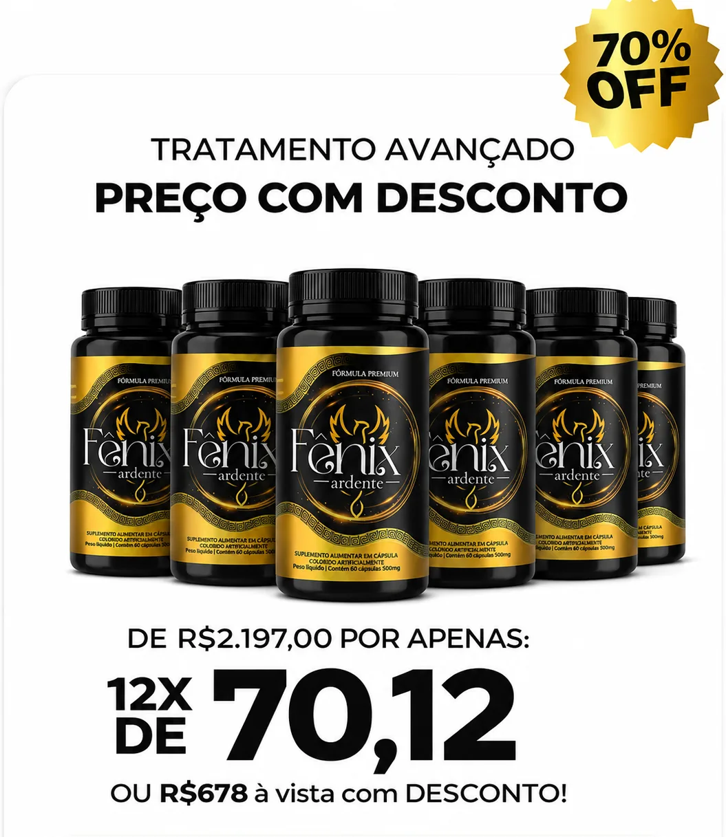 Fênix Ardente-kit 6 meses / Estimula a testosterona, ajudando em disfunções e saúde da próstata